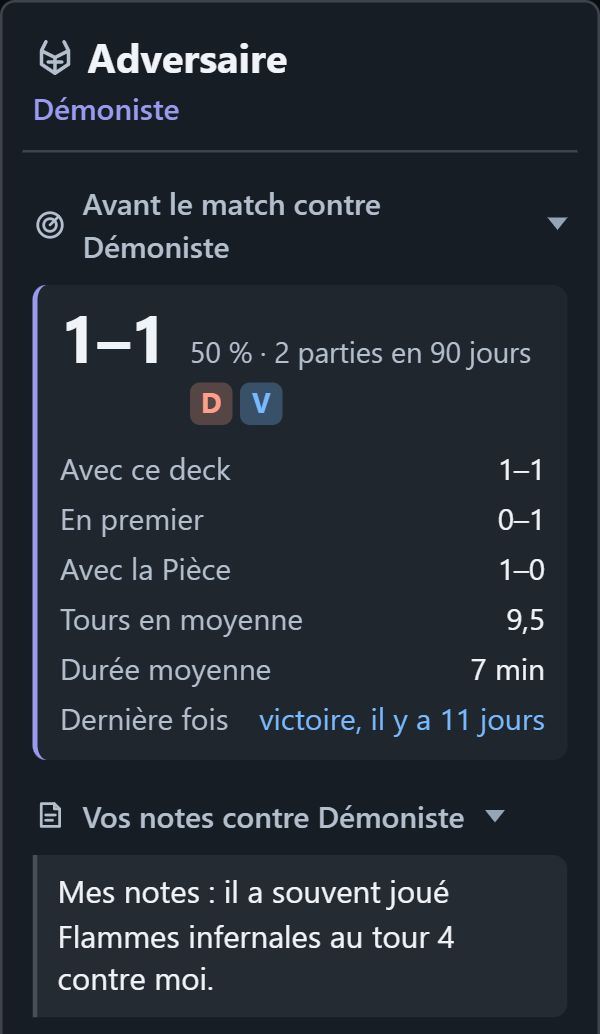 Préparation de match